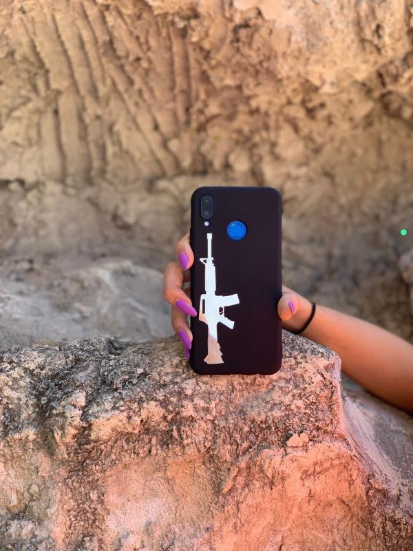 Matte Black Phone Case with plexi shape