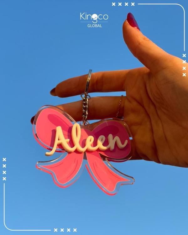 Customized plexi keychain 🎀