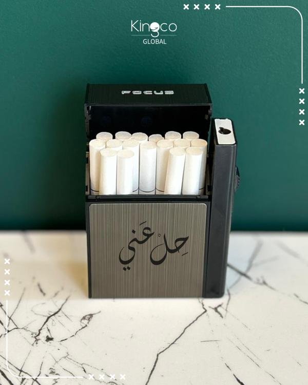 Cigarette box with lighter 