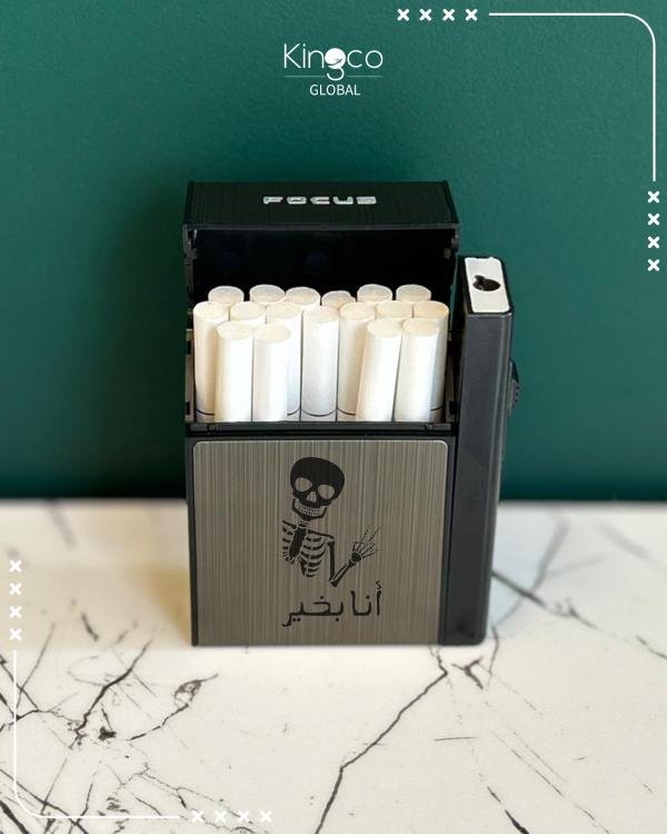Cigarette box with lighter 