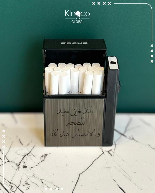 Cigarette box with lighter 